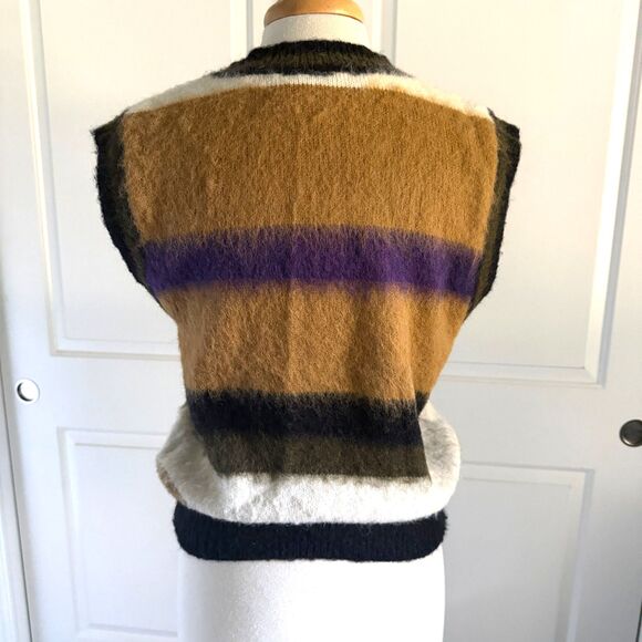 ASOS Multi-Color Striped Fuzzy Vest by Lili Sidonio - Picture 3 of 9